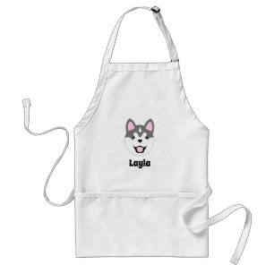 Personlig Siberian husky Hund Apron Förkläde