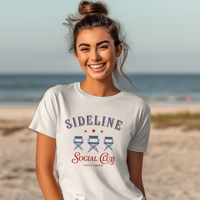 Personlig Sideline Social Klubb Sports Mamma T Shirt (Skapare uppladdad)