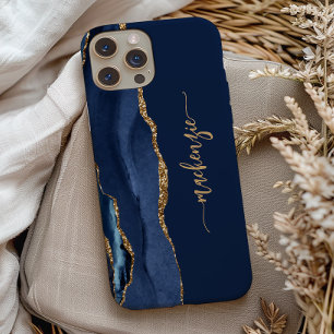 Personlig signatur Navy Blue Gold Agate