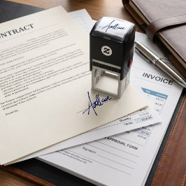 Personlig signaturstämpel | Anpassad handskriven Självfärgande Stämpel
