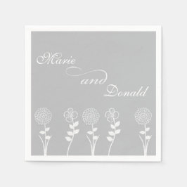 Personlig Silver-årsdagen Pappersservett