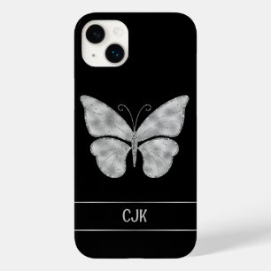 Personlig Silver Butterfly on Black