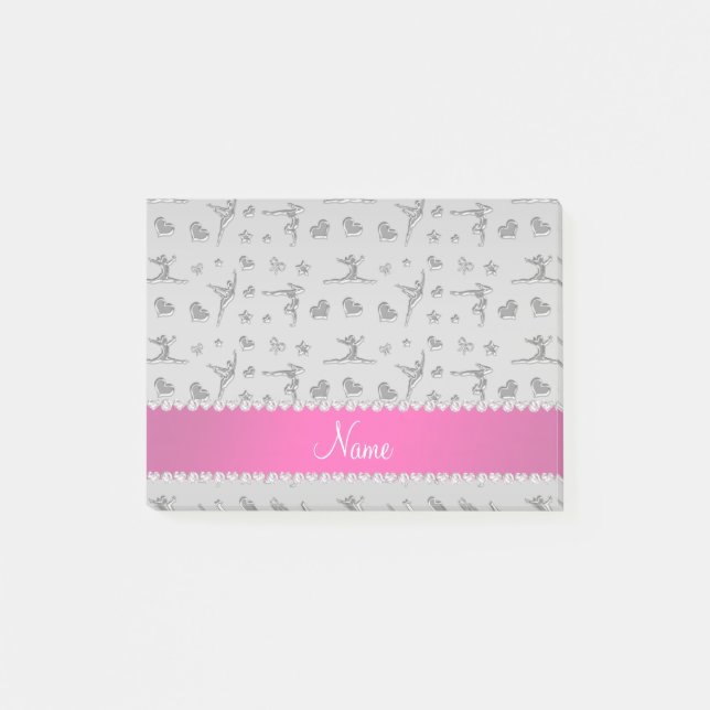 Personlig silver gymnastik post-it block (Framsida)