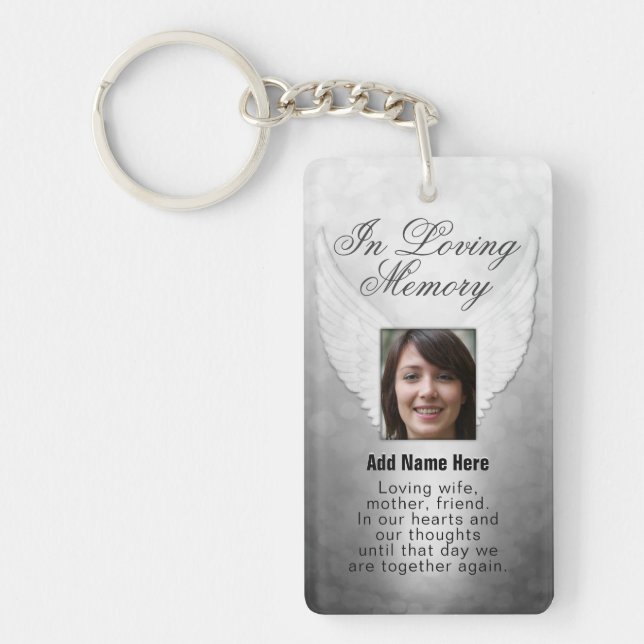 Personlig Silver Memorial Angel Vingar Lägg till b (Framsidan)