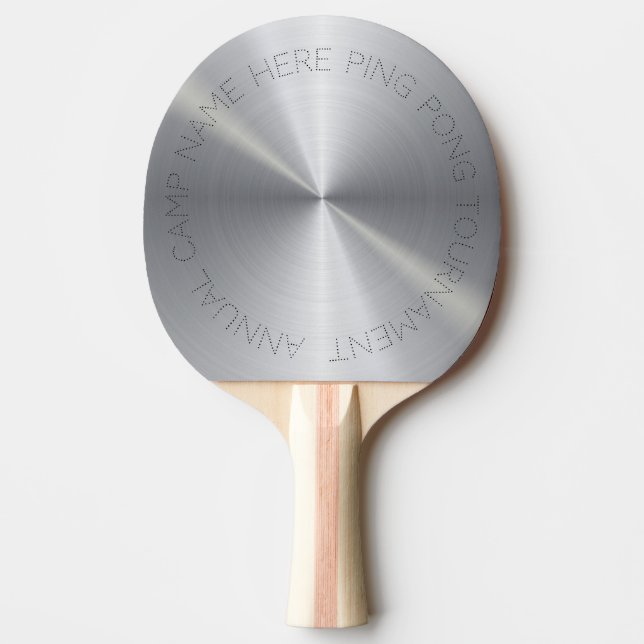Personlig Silver Metallic Radial Struktur Pingisracket (Framsidan)