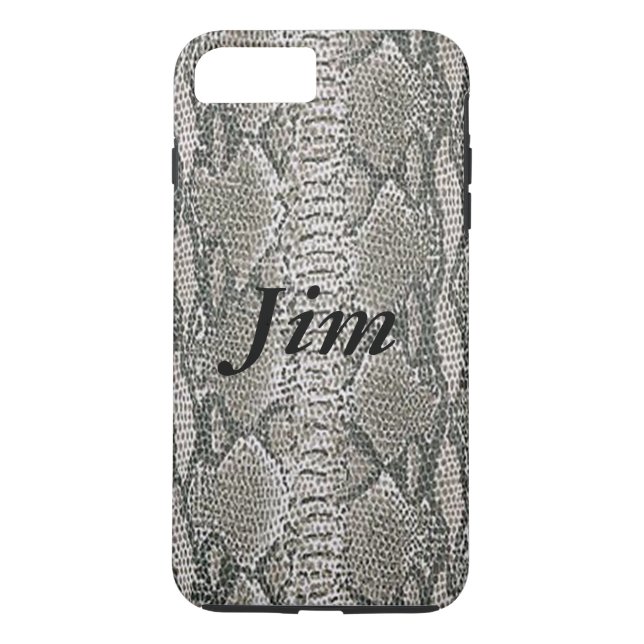 Personlig Silver Snake Skin iPhone 7 Fodral Case-Mate iPhone Skal (Baksida)