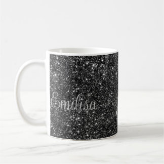 Personlig Silver Sparkly Namn keramisk Mugg