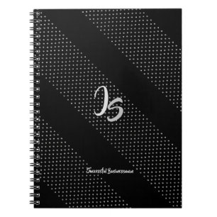 Personlig silverMonogram "för lyckad affärsman" Anteckningsbok