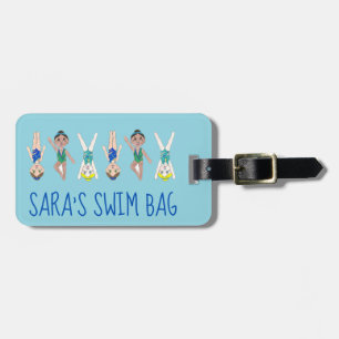 Personlig Simma Bag Synchronized Swimmer Girl Bagagebricka