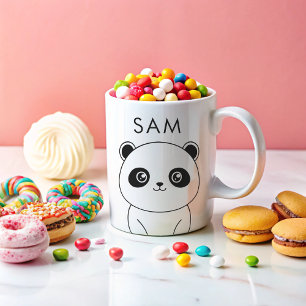 Personlig Simple Cute Panda kawaii Kaffemugg