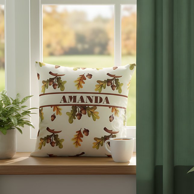 Personlig Simple Farmhouse Höst löv Kudde (Fall decor pillow soft and stylish. Seasonal cute tone. )