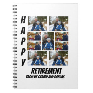 Personlig Simple Pension 9 Photo Collage Anteckningsbok