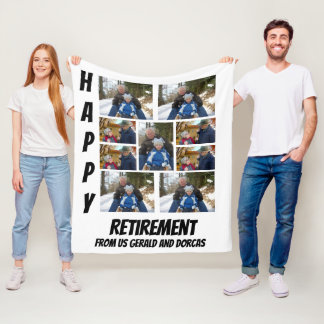 Personlig Simple Pension 9 Photo Collage Fleecefilt