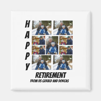 Personlig Simple Pension 9 Photo Collage Magnet
