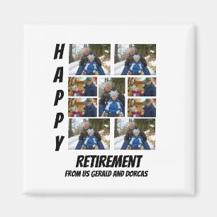 Personlig Simple Pension 9 Photo Collage Morsa Magnet