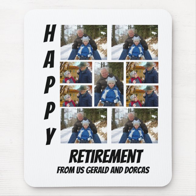 Personlig Simple Pension 9 Photo Collage Musmatta (Framsidan)