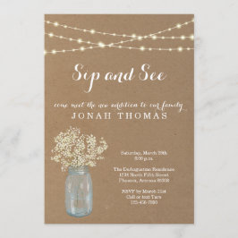 Personlig Sip och Se inbjudan - Rustic Kraft