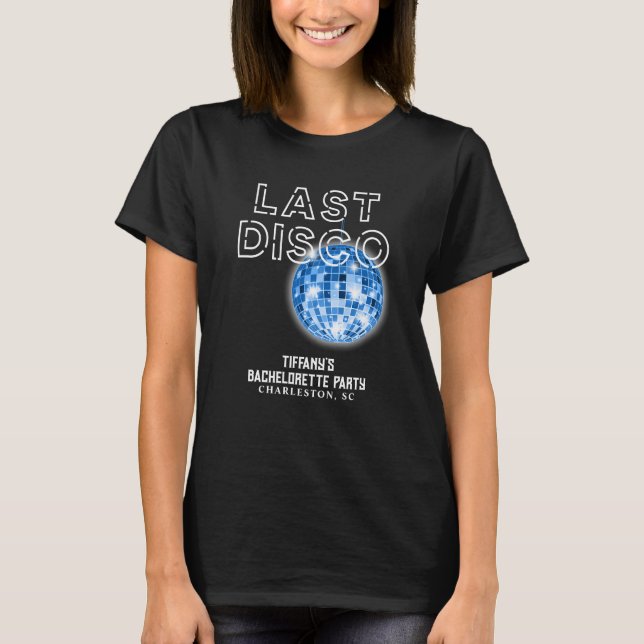 Personlig Sista Disco Möhippa Fest T Shirt (Framsida)