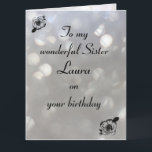 Personlig Sister Birthday Kort<br><div class="desc">Snyggt personlig Birthday Greeting Card för syster</div>