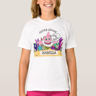 Personlig Sister Shark Baby T Shirt