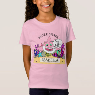 Personlig Sister Shark Baby T Shirt