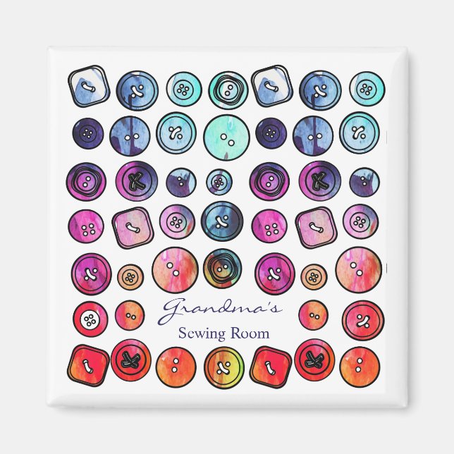 Personlig Sittknappar Magnet (Framsidan)