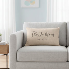 Personlig Sittkudde för Bröllop med Jutetexur Lumbarkudde