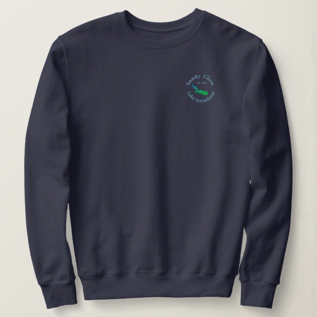 Personlig Sjö Arrowhad karta T Shirt (Design framsida)