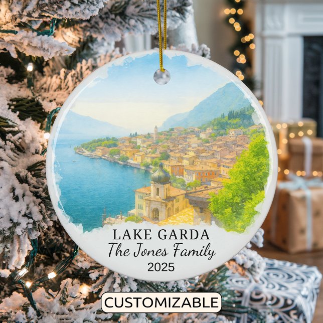 Personlig Sjö Garda Ornament, Italien Julgransprydnad Keramik (Skapare uppladdad)