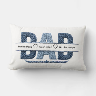 Personlig sjöfartsrelaterad fader-rep Monogram Fam Lumbarkudde