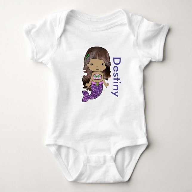 Personlig Sjöjungfru Baby En Biet Tshirt T Shirt (Framsida)