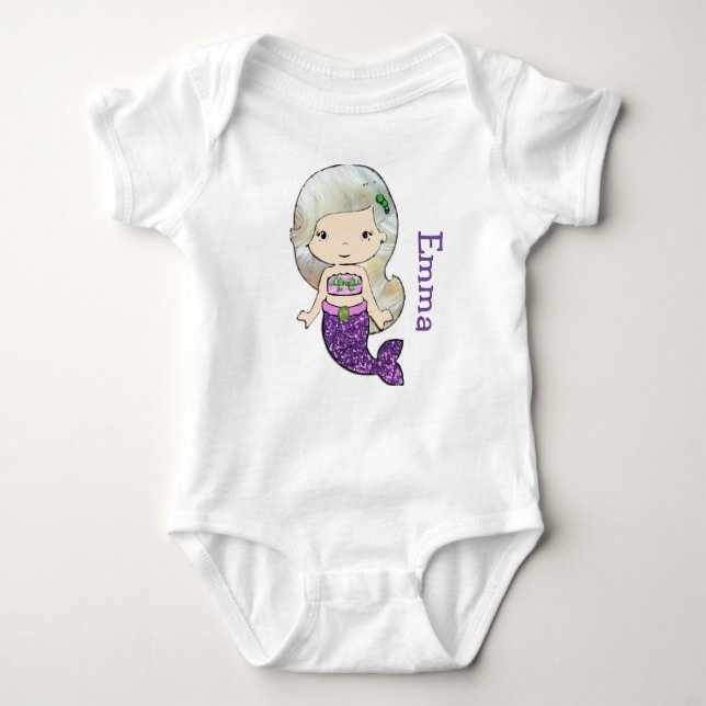 Personlig Sjöjungfru Baby En Biet Tshirt Tee (Framsida)