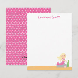 Personlig Sjöjungfru Stationery | Rosa av kloning Inbjudningar