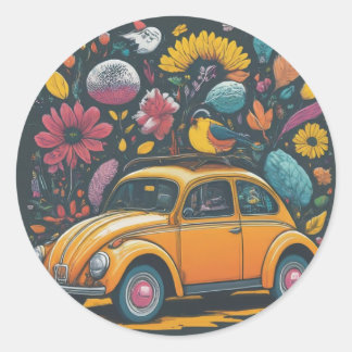 Personlig Sjöjungfrun Vänner, fäst indrag för  Runt Klistermärke