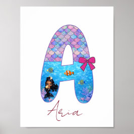 Personlig Sjöröding Alfabet Bokstav A Poster