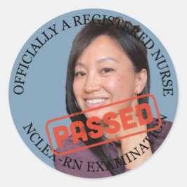personlig sjuksköterska 3 tum passerade nclex rn d runt klistermärke