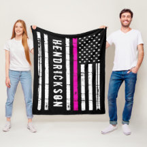 Personlig Sjuksköterska Flagga Thin Rosa Line