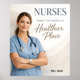 Personlig Sjuksköterska "Hälsosammare Värld" Uppsk Poster