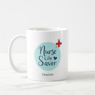 Personlig sjuksköterska livräddare kaffemugg