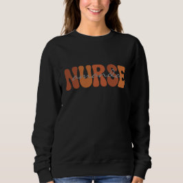 Personlig Sjuksköterska Namn Retro Vågig Typografi T Shirt
