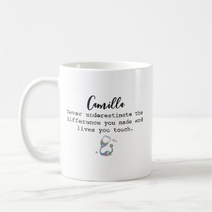 Personlig sjuksköterska, present till läkare, häls kaffemugg