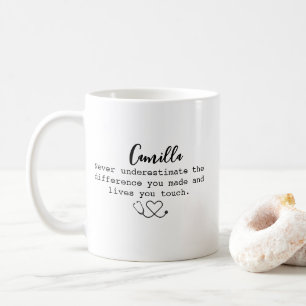 Personlig sjuksköterska, present till läkare, häls kaffemugg
