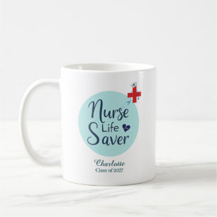 Personlig sjuksköterskeexamen Namnpresent Kaffemugg