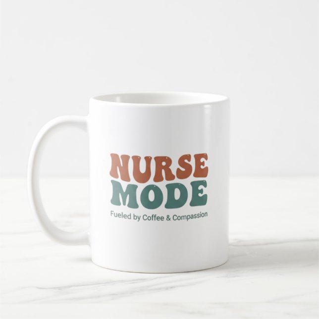 Personlig Sjuksköterskeläge Retro Typografi Kaffemugg (Vänster)