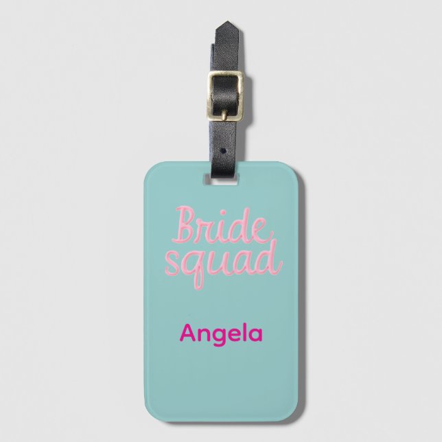 Personlig Sjungbröllopsfest Bagagebricka (Framsida vertikal)