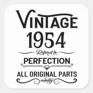 Personlig sjuttio vintagar 70:e födelsedagsfesten fyrkantigt klistermärke