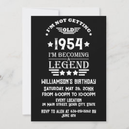 Personlig sjuttio vintagar 70:e födelsedagsfesten inbjudningar