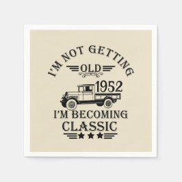 Personlig sjuttio vintagar 70:e födelsedagsfesten pappersservett