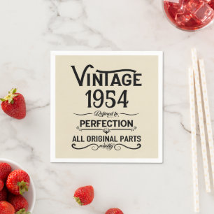 Personlig sjuttio vintagar 70:e födelsedagsfesten pappersservett