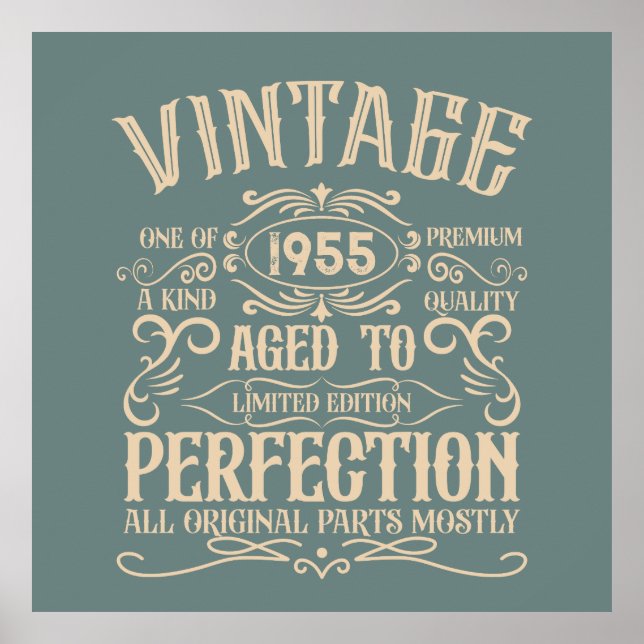 Personlig sjuttio vintagar 70:e födelsedagsfesten poster (Framsidan)